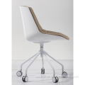 Modern european style upholstery Chair with swivel wheel